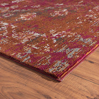 5’ x 8’ Deep Red Traditional Area Rug