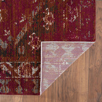 8’ x 10’ Deep Red Traditional Area Rug