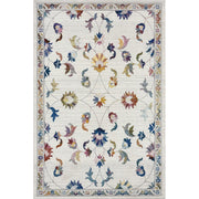 8’ x 10’ Ivory Jacobean Pattern Area Rug