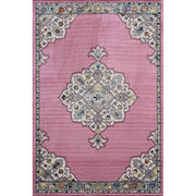 5’ x 8’ Pink Traditional Medallion Area Rug