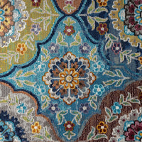 5’ x 8’ Blue Trellis Mosaic Area Rug