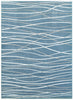 5’ x 7’ Blue Contemporary Waves Area Rug