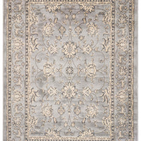 5’ x 7’ Gray Floral Vines Traditional Area Rug