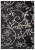 5’ x 7’ Black Filigree Vines Area Rug