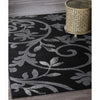 5’ x 7’ Black Filigree Vines Area Rug