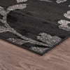 5’ x 7’ Black Filigree Vines Area Rug