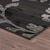 8’ x 10’ Black Filigree Vines Area Rug