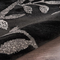 8’ x 10’ Black Filigree Vines Area Rug