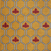 5’ x 7’ Yellow and Red Honey Bee Area Rug