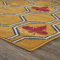 5’ x 7’ Yellow and Red Honey Bee Area Rug