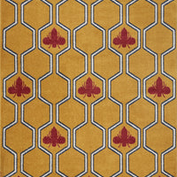 8’ x 9’ Yellow and Red Honey Bee Area Rug