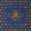 5’ x 7’ Navy and Orange Honeybee Area Rug
