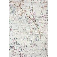 5’ x 8’ White Abstract Marble Area Rug