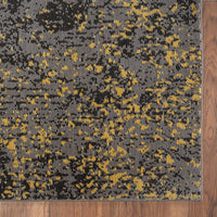 5’ x 8’ Gray and Yellow Abstract Sprinkle Area Rug