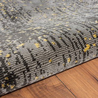 8’ x 10’ Gray and Yellow Abstract Sprinkle Area Rug