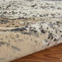 8’ x 10’ Beige and Black Abstract Desert Area Rug