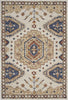 3’ x 5’ Gold and Blue Boho Chic Area Rug