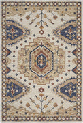 3’ x 5’ Gold and Blue Boho Chic Area Rug