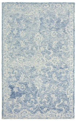 8’ x 10’ Blue and Ivory Interlacing Vines Area Rug