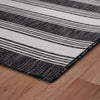 3’ x 5’ Gray Striped Indoor Outdoor Area Rug