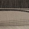 8’ Round Gray Striped Indoor Outdoor Area Rug