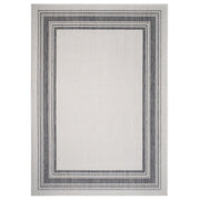 3’ x 5’ Gray Framed Indoor Outdoor Area Rug