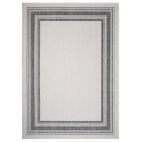 8’ x 10’ Light Gray Framed Indoor Outdoor Area Rug
