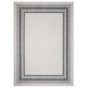 8’ x 10’ Light Gray Framed Indoor Outdoor Area Rug