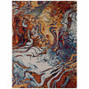 5’ x 7' Brown and Blue Collision Area Rug