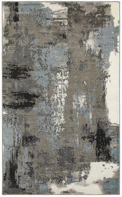 5’ x 7’ Gray Abstract Smudge Area Rug