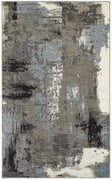 8’ x 10’ Gray Abstract Smudge Area Rug