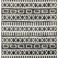 8’ x 10’ Black and White Geometric Area Rug