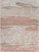 8’ x 10’ Blush and Beige Abstract Strokes Area Rug