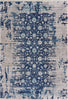 5’ x 8’ Navy Blue Faded Floral Motif Area Rug