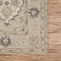5’ x 8’ Pale Green and Cream Decorative Area Rug