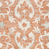 9’ x 12’ Orange and Ivory Medallion Area Rug