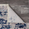 8’ x 10’ Blue and White Abstract Ocean Area Rug