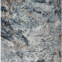 5’ x 8’ Navy and Gray Abstract Ice Area Rug