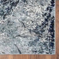 8’ x 10’ Navy and Gray Abstract Ice Area Rug