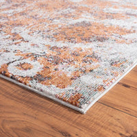 5’ x 8’ Brown and White Abstract Earth Area Rug
