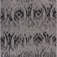 8’ x 10’ Black Ogee Pattern Indoor Outdoor Area Rug