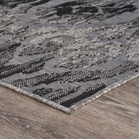 8’ x 10’ Black Ogee Pattern Indoor Outdoor Area Rug