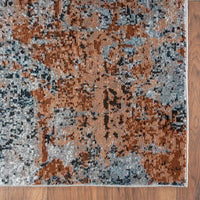 8’ x 10’ Rustic Brown Abstract Area Rug