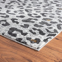 5’ x 8’ Black and Gray Animal Print Area Rug