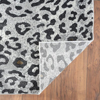 5’ x 8’ Black and Gray Animal Print Area Rug