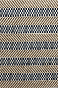 5’ x 7’ Brown and Navy Striped Area Rug