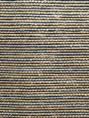 5’ x 7’ Deep Gray and Tan Interwoven Area Rug