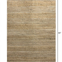 5’ x 7’ Tan Geometric Striped Area Rug