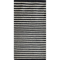 5’ x 7’ Black and White Classic Striped Area Rug
