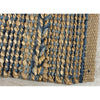 5’ x 7’ Blue and Tan Braided Stripe Area Rug